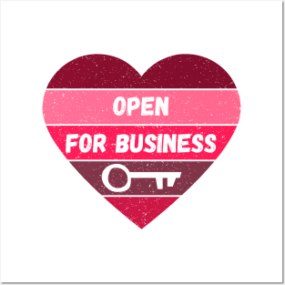 Valentine's Day Open for Business Posters and Art